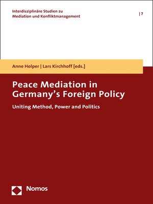 cover image of Peace Mediation in Germany's Foreign Policy